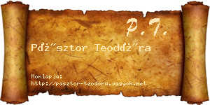 Pásztor Teodóra névjegykártya