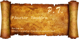Pásztor Teodóra névjegykártya