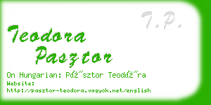 teodora pasztor business card